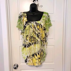 Beautiful green silky Style&Co blouse.